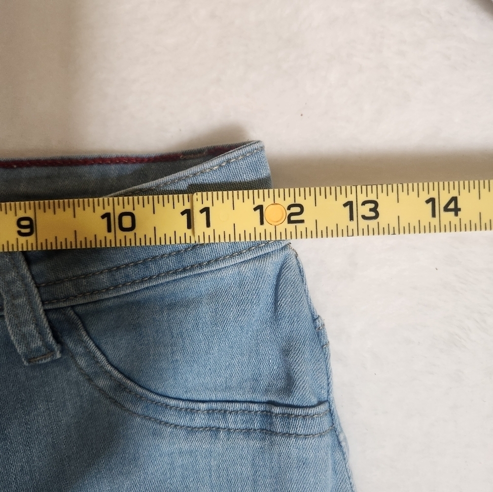 Love Light Blue Flare Jeans with Frayed Hem - Picture 10 of 13
